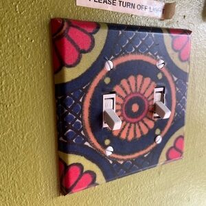 Double Toggle Talevera Print Switch Plate